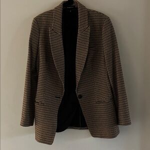 Express Houndstooth Blazer - Black and Tan